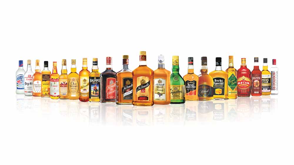 United Spirits stock down