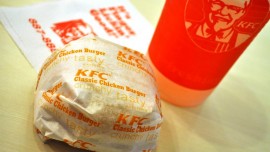 Worms in KFC burger at Mangalore Worms in KFC burger at Mangalore